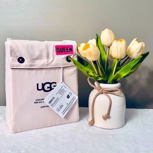 UGG Alahna queen size sheet set shell pink